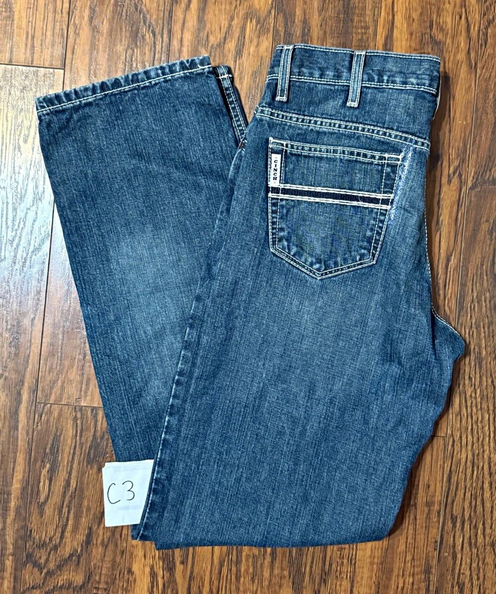 Cinch White Label MB92834019 Jeans Dark Stonewash Relaxed Straight 33x36 Western